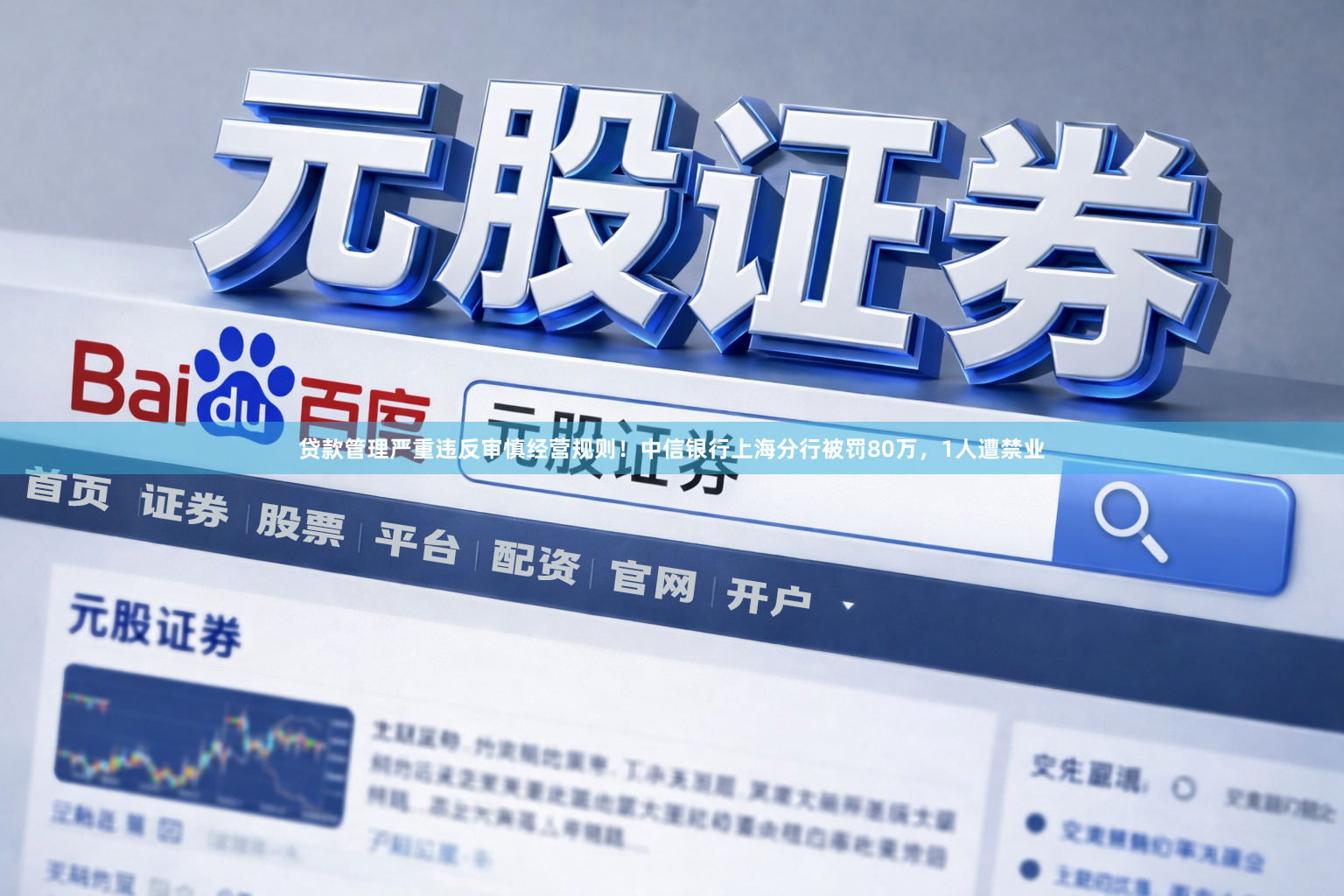 贷款管理严重违反审慎经营规则!中信银行上海分行被罚80万,1人遭禁业