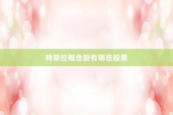 特斯拉概念股有哪些股票