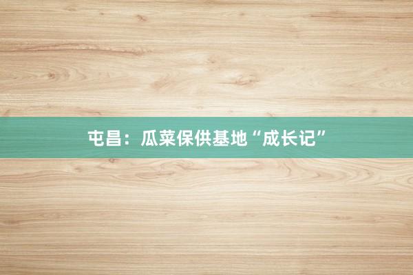 屯昌：瓜菜保供基地“成长记”