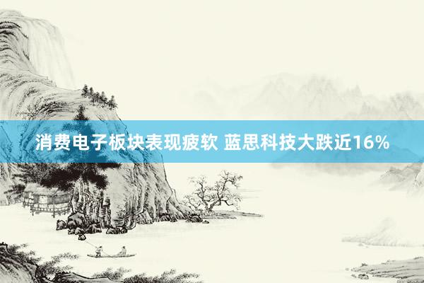 消费电子板块表现疲软 蓝思科技大跌近16%