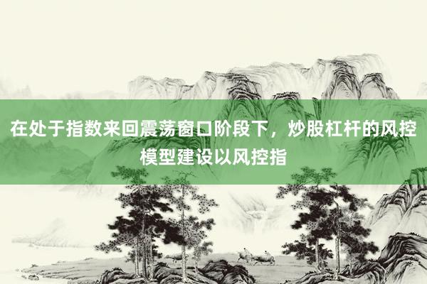 在处于指数来回震荡窗口阶段下，炒股杠杆的风控模型建设以风控指