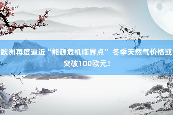 欧洲再度逼近“能源危机临界点” 冬季天然气价格或突破100欧元！