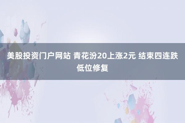 美股投资门户网站 青花汾20上涨2元 结束四连跌低位修复