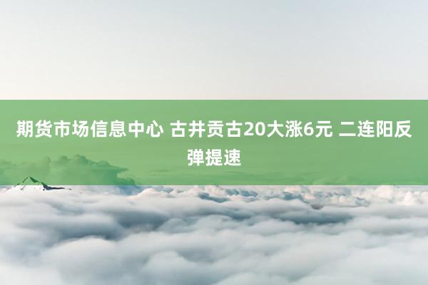 期货市场信息中心 古井贡古20大涨6元 二连阳反弹提速